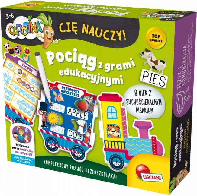 Carotina te enseñará – tren educativo con juegos para niños