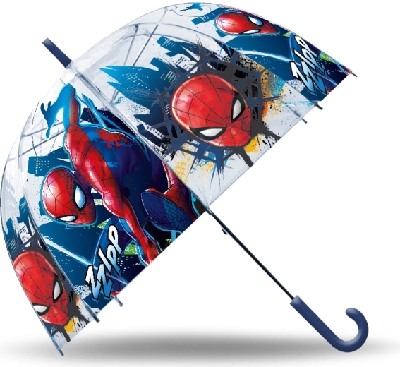 Paraguas infantil manual transparente Spiderman