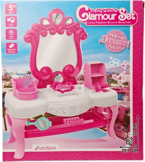 Tocador infantil con accesorios y espejo