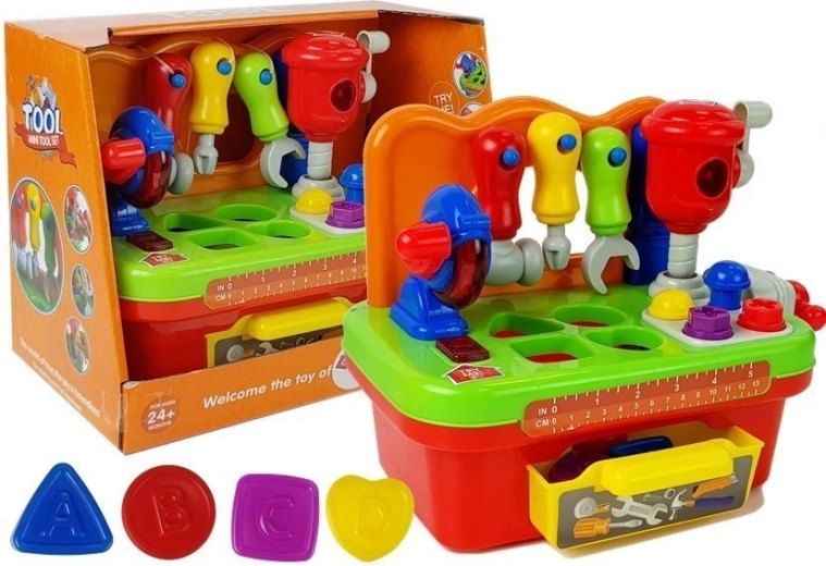 Set de taller infantil con luz y sonido – clasificador de formas