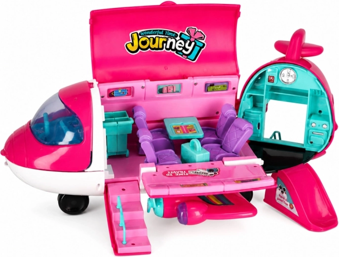 Avión plegable 2 en 1 con interior de juego