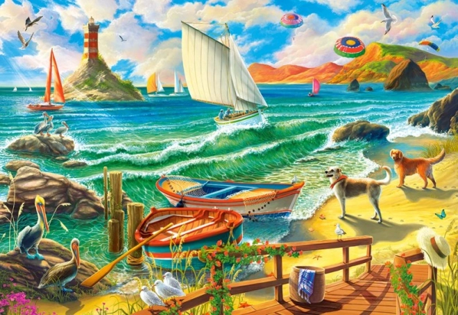 Puzzle de 1000 piezas Fin de semana en el mar