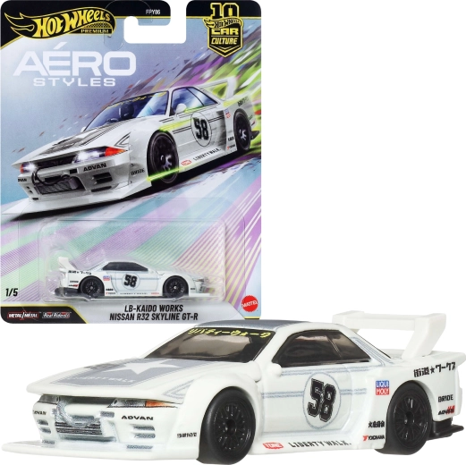 Hot Wheels Premium coches icónicos Aero Styles LB-Kaido Works Nissan R32 Skyline GT-R 1:64