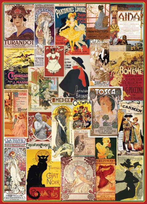 Puzzle de pósteres vintage de ópera y teatro 1000 piezas EUROGRAPHICS
