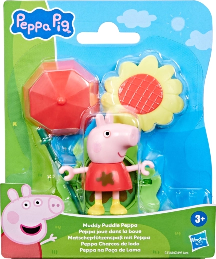 Hasbro Peppa Pig – diversión en charcos y barro, figura de Peppa con accesorios