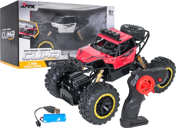 Climb Power rc crawler 4x4 1:18 rojo