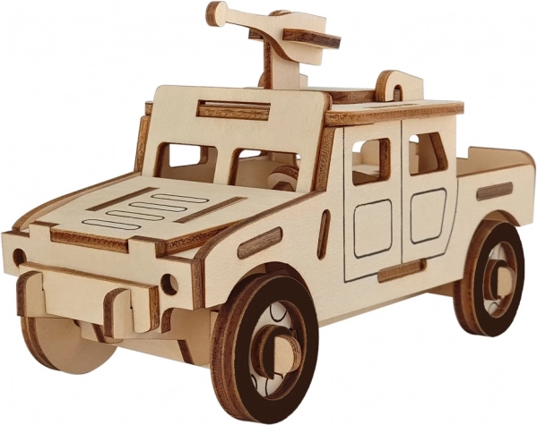 Woodcraft rompecabezas 3D de madera vehículo militar