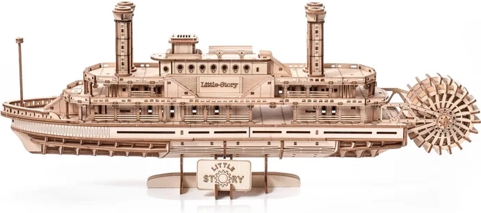 Little Story rompecabezas 3D de madera barco de vapor