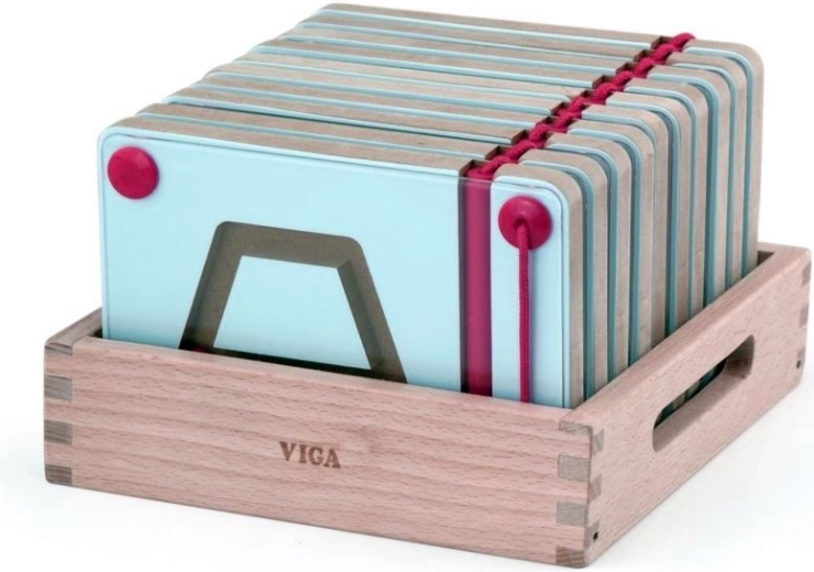 Pizarra de escritura magnética de madera para practicar formas geométricas