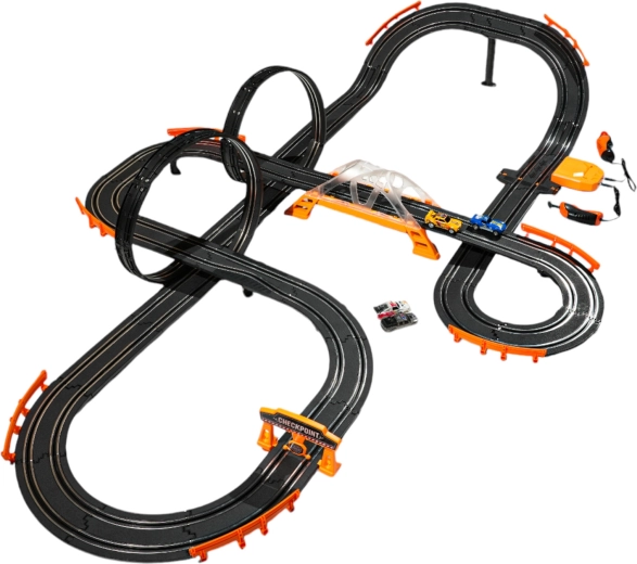 Pista de carreras TRACK MASTER con iluminación + accesorios