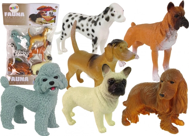Set de 6 figuras de perros – figuras realistas de razas