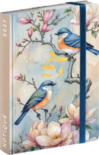 Agenda semanal Notique para bolso pájaros 2027 (9,8 × 14,5 cm)