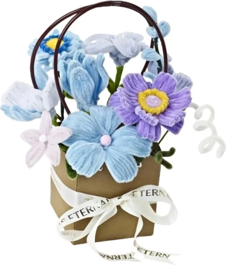 Kit creativo DIY para que los niños fabriquen un ramo de flores