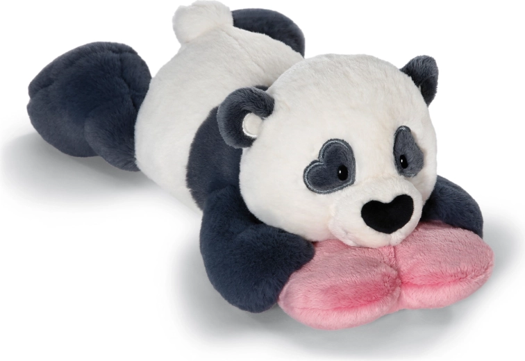 Panda de peluche Nici Love con corazoncito, tumbada 20 cm