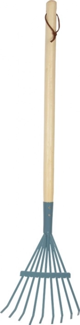 Rastrillo de jardín infantil SMALL FOOT – azul, 73 cm