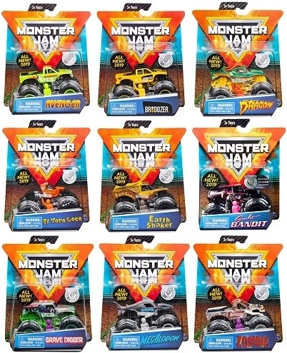 Modelo metálico coleccionable Monster Jam de monster truck 1:64, surtido
