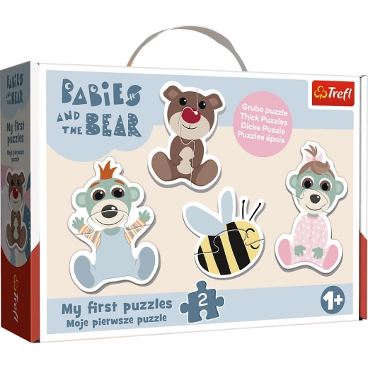 Puzzle Baby Classic Amistad de bebés – BOBAŠKI I MIŚ (Trefl)