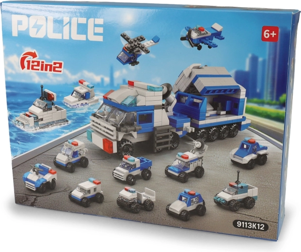 Set de construcción de policía: 12 vehículos para niños