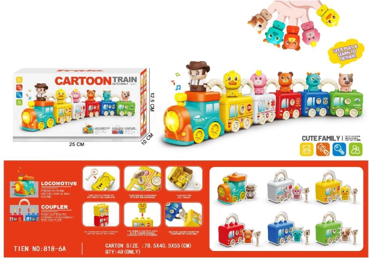 Tren mágico con marionetas y llaves