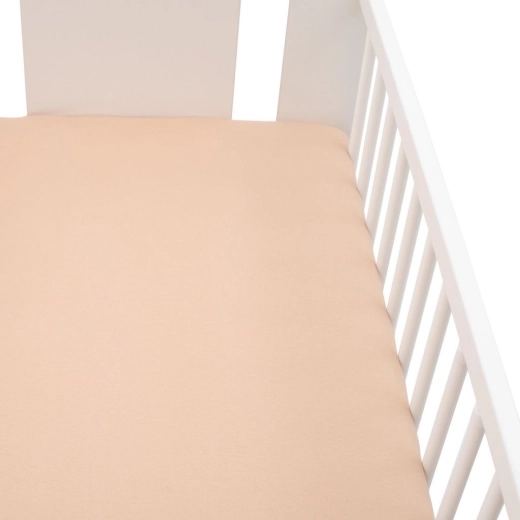 Sábana bajera de jersey para cuna New Baby 120 × 60 beige