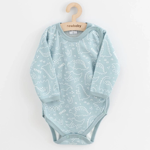 Body para bebé con broches New Baby Classic II dino, color menta