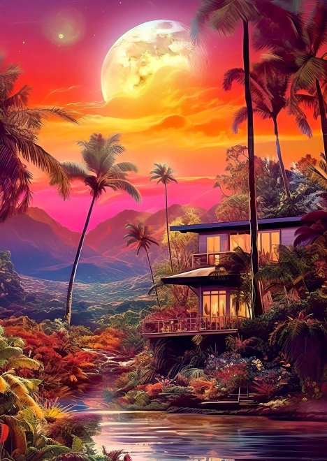 Puzzle Crepúsculo encantador 1000 piezas