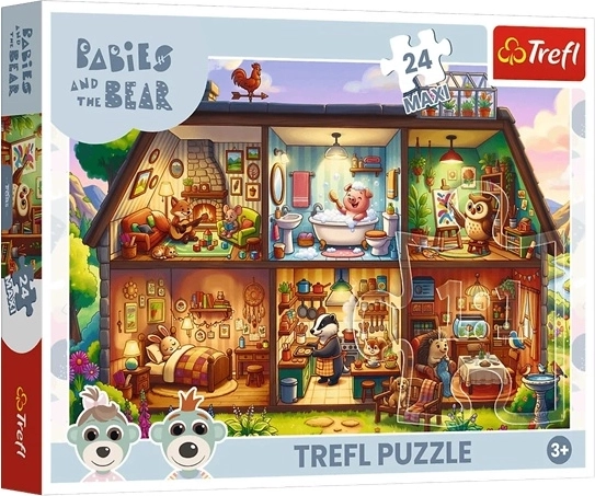 Maxi puzzle infantil Historias peludas, 24 piezas