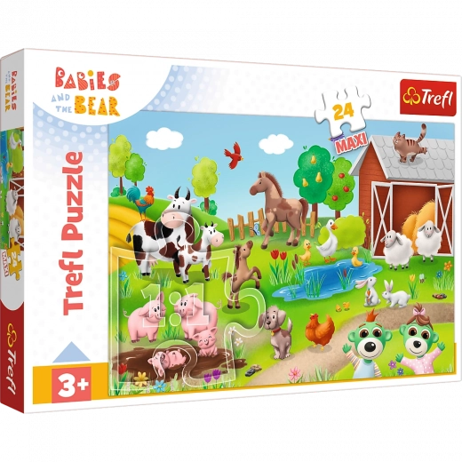 Puzzle 24 maxi BOBASKI Y ANIMALES Trefl