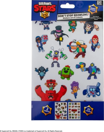 Pegatinas Brawl Stars – set de 37 motivos, 2 hojas