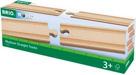 Brio vías rectas medianas, 4 uds (14,4 cm)