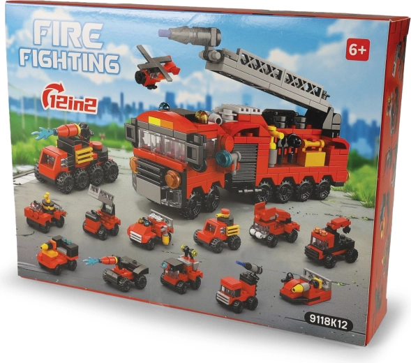 Set de construcción de bomberos – 12 vehículos