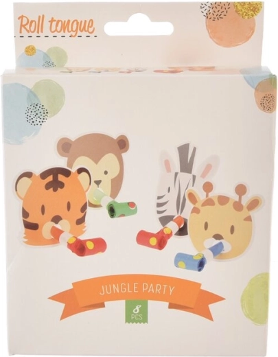 Matasuegras de fiesta Jungle, 8 uds
