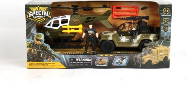 Set militar de vehículo y helicóptero