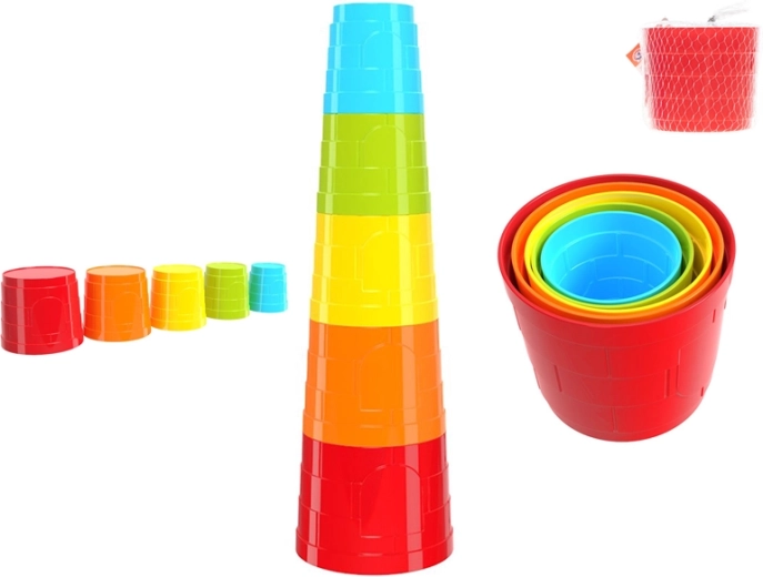 Vasitos apilables: pirámide de colores para niños a partir de 12 meses