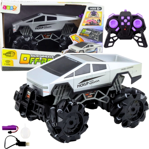 Pickup RC todoterreno 1:16 con luces y efecto de humo