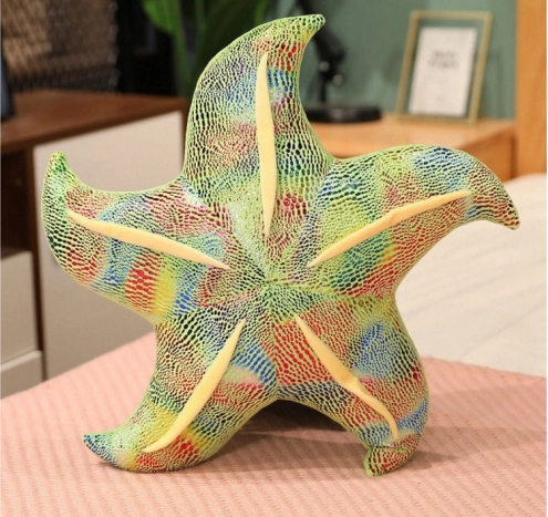 Estrellita de peluche verde, almohada 45 cm