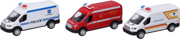 Coche de rescate con mecanismo de cuerda
