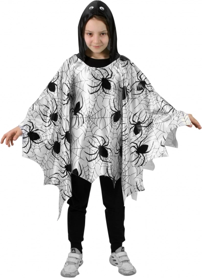 Capa infantil de Halloween de araña con capucha