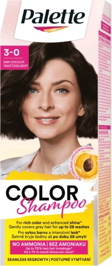 Champú colorante Palette Color Shampoo chocolate oscuro 3-0, 50 ml