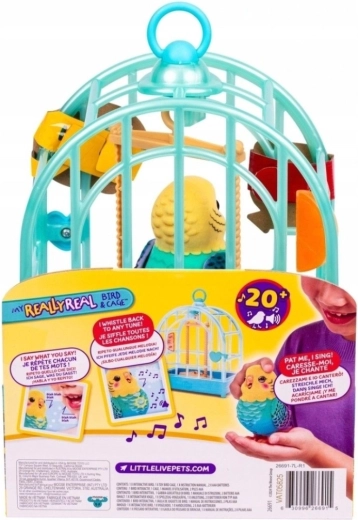 Moose Little Live Pets pajarito parlante con jaula