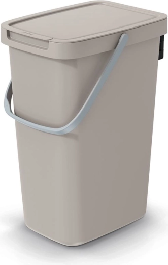 Papelera 12 l con gancho colgante marrón claro KEDEN Systema Q Collect