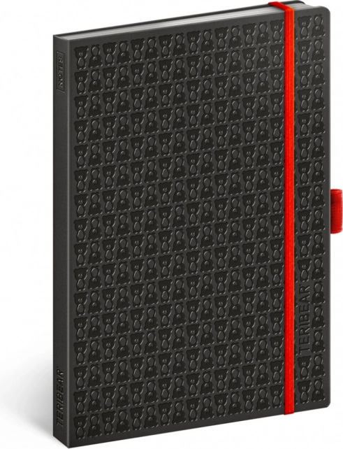 NOTIQUE cuaderno de notas con líneas TERIBEAR A5, negro, 15 × 21 cm