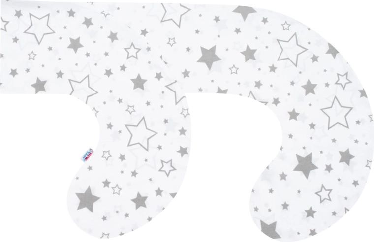 Funda para cojín de lactancia en forma de C New Baby – estrellas grises