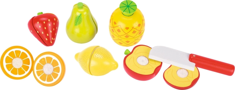 Fruta de madera para cortar con velcro