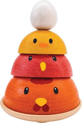 Plan Toys desarrollo de pollitos – juguete de madera para encajar