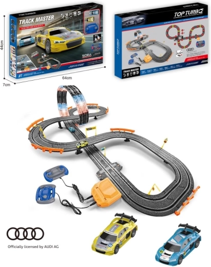 Pista de coches Audi a pilas 140 × 88 cm