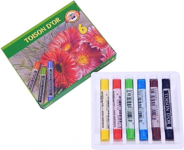 Tizas artísticas en polvo KOH‑I‑NOOR, set de 6 colores