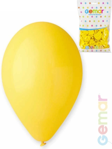 Globo inflable pastel Gemar amarillo 26 cm - 1 unidad