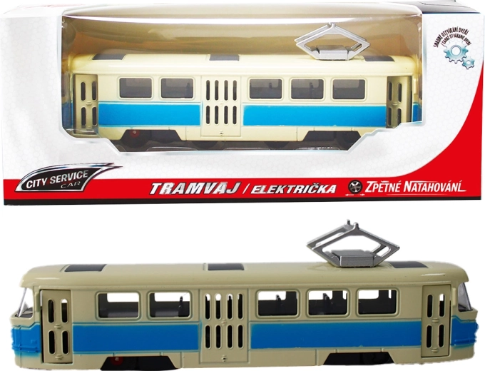 Tranvía metálico 1:90 azul