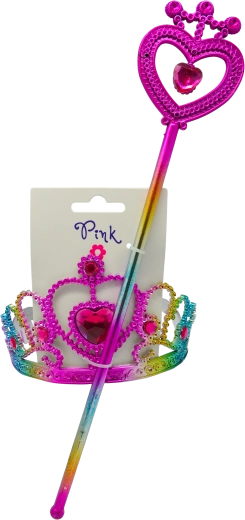 Set de corona y varita mágica para pequeñas princesas